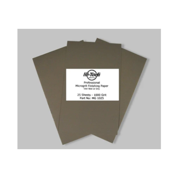 Hti Microgrit Wet/Dry Finishing Paper - 1000 Grit - 25 Pack - 9"X5.5" MG1025
